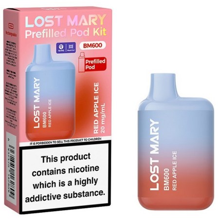 Lost Mary BM600 Prefilled Vape Kit Red Apple Ice