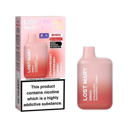 Lost Mary BM600 Prefilled Vape Kit Strawberry Rapbery Cherry