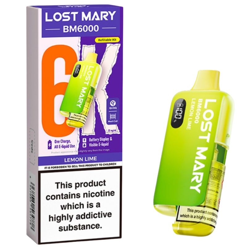 Lost Mary 6K Prefilled Vape Kit Lemon Lime