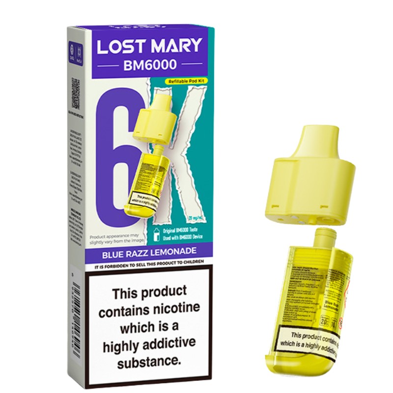 Lost Mary 6K Pod Refill Blue Razz Lemonade