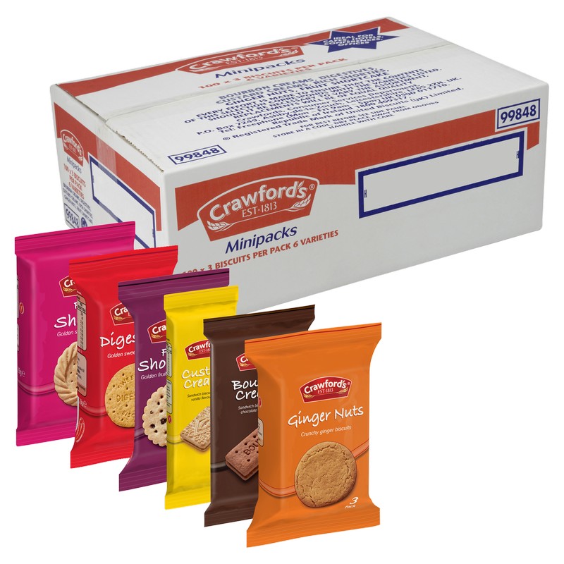 Crawfords Mini Pack Biscuits Assorted 32.2g