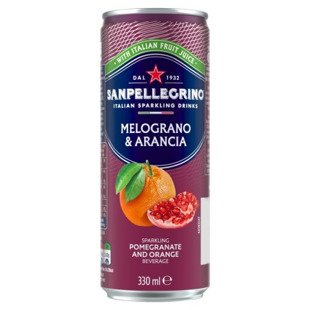 San Pellegrino Sparkling Pomegranate & Orange Can 330ml